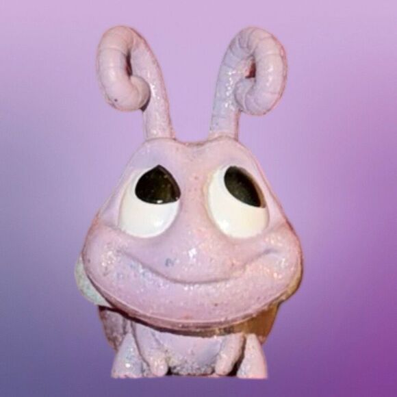 Disney Parks Animators Collection Tinker Bell Purple Glitter Firefly Figure B19 - Picture 1 of 5